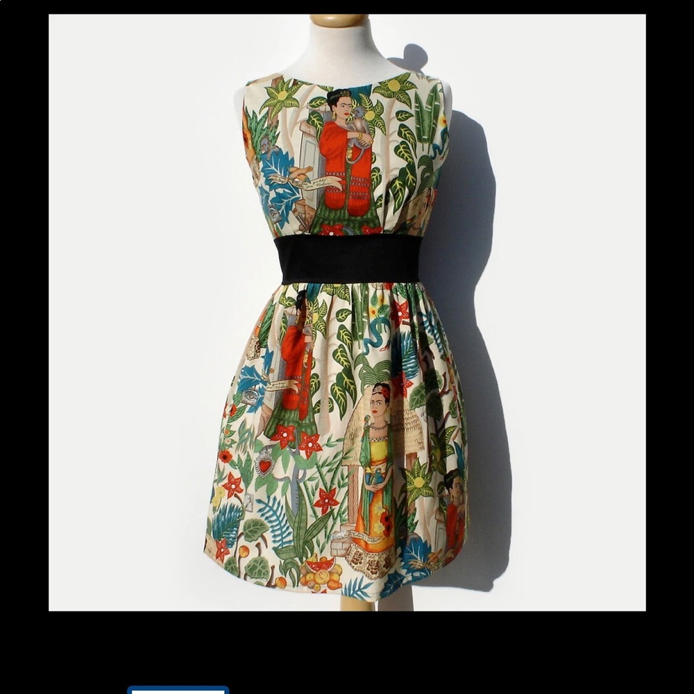Frida Kahlo print dress